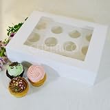 25 boxes of Window Cupcake Box with 12 Cupcake Holder($2.3 Per Set/Per Box)