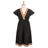 Geo Embroidered Border Dress (Petite, Tall & Misses Sizes XS-3X)