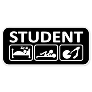 Funny Bumper Stickerstudent on College Student Funny Car Bumper Sticker 7 X 3 Amazon Com
