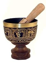 Tibetan Singing Bowl- Black 5 Inch Meditation Bowl
