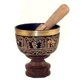 Tibetan Singing Bowl- Black 4 Inches