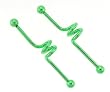 Green Anodized Stainless Steel Industrial - 14 Gauge - 1.75 Inches Length - Sold as a Pair