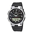 Casio CASIO Collection - Reloj anal�gico - digital unisex de cuarzo con correa de resina negra (luz, cron�metro, alarma) - sumergible a 50 metros