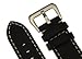 JP Leatherworks Men's M120 22mm Panerai Style Leather Black Watch Band