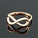 High Polish 10k Rose Gold Infinity Ring