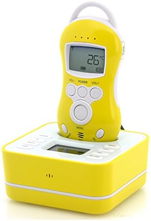 Baby Audio Monitor Two Way Voice Intercom with Temperature Monitoring, Lullabies and LED Night Light