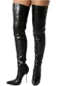 212 New Ladies Black Thigh High Womens Boot Sizes 3-8 Uk