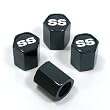 Chevrolet SS Black Tire Valve Caps