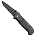 Black Thrasher Spring Assisted Pocket knife - Black
