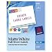 Avery 8255 Matte white ink jet labels, 8-1/2 x 11, 20 per pack