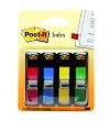 Post-it Flags, 1/2 inch Assorted Primary Colors, Four Dispensers of 35 Flags