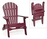 Poly Folding Adirondack Chair (Burgundy)