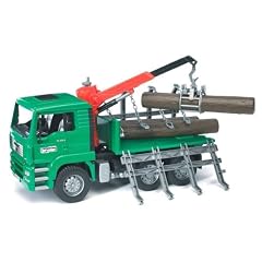 Bruder 2769 - MAN Holztransporter-LKW mit Ladekran und 3 Baumst�mmen