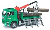 Bruder 2769 - MAN Holztransporter-LKW mit Ladekran und 3 Baumst�mmen