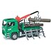 Bruder 2769 - MAN Holztransporter-LKW mit Ladekran und 3 Baumst�mmen