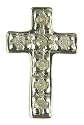9ct White Gold Gents 3.5 Point Diamond Cross Earring