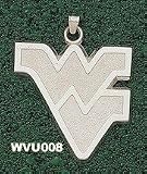 West Virginia Univ Wv Outlined Giant Charm/Pendant -14K/10K, Stainless Steel or Gold Plated