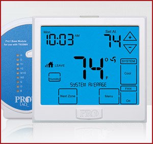 Pro1IAQ Model T955WH Touchscreen Wireless Thermostat Kit With Humidity Control