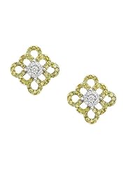 Diamond Fashion Two-Tone Stud Earrings 5/8ctw