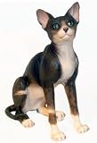 CAT Sphynx Sphinx Figurine Sits w big Eyes Resin 5657