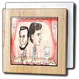 Londons Times Funny Panel Hollywood Cartoons - Abraham, Martin, And John - Tile Napkin Holders