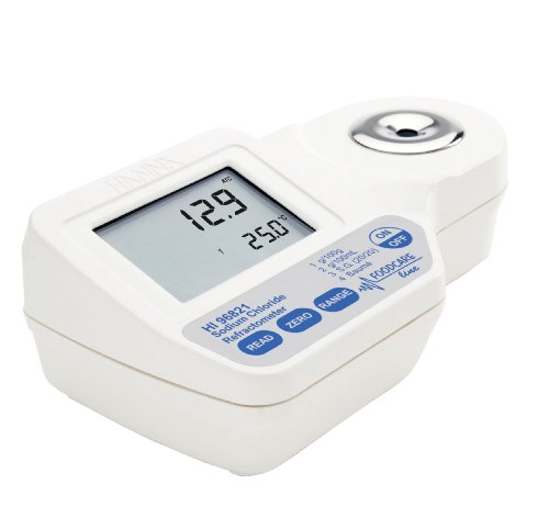 Hanna Instruments HI 96821 Brix Refractometer for Measuring Sodium Chloride in Food