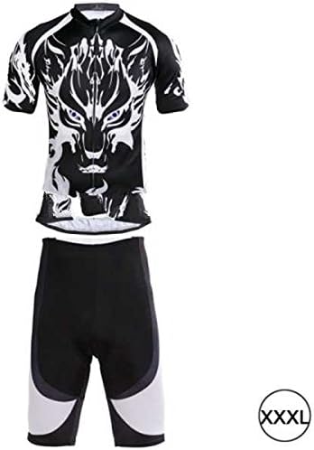 DS-Wolf Pattern Cycling Short Sleeves Jersey + Shorts Set for Men (Size: XXXL) ~.