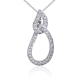 The Paisley Wonder: Sterling Silver and CZ Interlocked Paisley Drop Pendant Necklace 41HgZpGKQVL. SL160 The Paisley Wonder: Sterling Silver and CZ Interlocked Paisley Drop Pendant Necklace