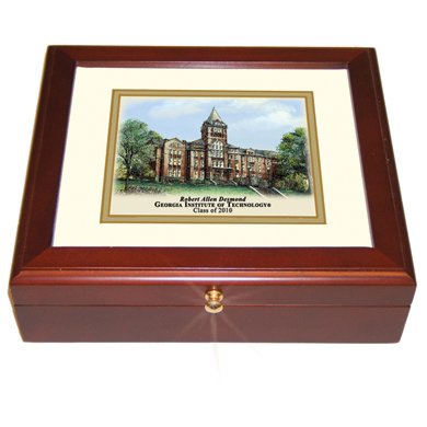 Georgia Tech Eglomise Desk Box