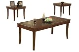 Poundex F3169 3-Piece Coffee Table, Brown