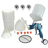 DeVILBISS HVLP FinishLine? 3 VALUE SPRAY GUN KIT with 3 Tips, Starter DeKUPS Kit (24 oz.), Air Valve Regulator w-Gauge