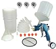 DeVILBISS HVLP FinishLine&reg; 3 VALUE SPRAY GUN KIT with 3 Tips, Starter DeKUPS Kit (24 oz.), Air Valve Regulator w-Gauge