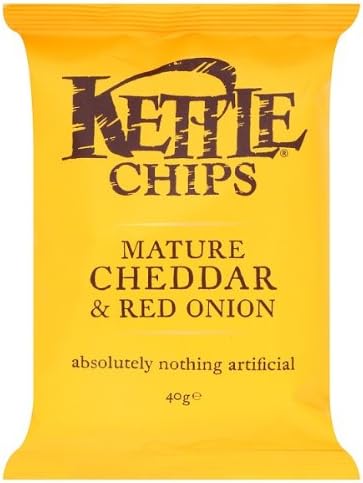 Kettle Chips Mature Cheddar & Red Onion 18 x 40gram