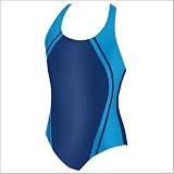 Girls Speedo Sport Splice Racer Swimsuit-New-Navy-10