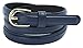 AnnaKastle Womens Faux Leather Skinny Dress Belt with Round Buckle