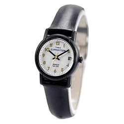 TIMEX Women's Expedition Black Watch with Black Leather Strap. Model: H1Y972