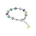 Gem Avenue Adjustable 7 to 8 inch Bracelet with .925 Silver and Austrian Crystals Multicolor