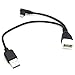 JIUWU Micro USB Male To USB Female Host OTG Cable + USB Power Cable Y Splitter
