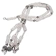 Gemstones Necklace In Sterling Silver With Rainbow Beads Handcrafted Jewelry 17 inches