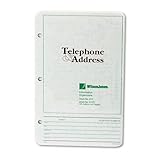 Wilson Jones 3-Ring Looseleaf Phone/Address Book Refill, 5.5 x 8.5 Inches, 80 Sheets (812R)
