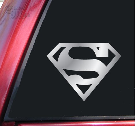  : Superman Vinyl Decal Sticker - Shiny Chrome