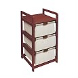 Badger Basket Company Three Drawer Hamper/Storage Unit in Cherry