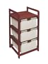 Badger Basket Company Three Drawer Hamper/Storage Unit in Cherry