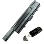 [ 7200mAh 9 Cells] AGPtek� Replacement Laptop Notebook Battery For Dell XPS M1330 Fit for p/N: 312-0566 312-0567 451-10473 451-10474 PU556 PU563 TT485 WR050 series Ac Laptop Notebook w/ a USB 2.0 SD Card
