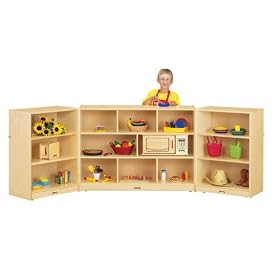 Jonti-Craft 0366JC Maxi-Mobile Fold-n-Lock Storage Unit, Natural Maple