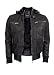 NYC Specials PU Lederjacke mit Kapuze, Farbe: schwarz