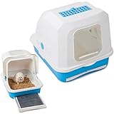 Favorite Enclosed Large Easy Clean White Covered Cat Litter Box Pan with Drawer
