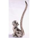 Silver plated ring stand or ring holder in the form of a dog