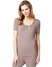 Per Una Cool Comfort™ Lace Neckline Pyjama Top