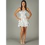 Rhinestone Trim Gathered Bubble Dress for Bridesmaid Formal Prom